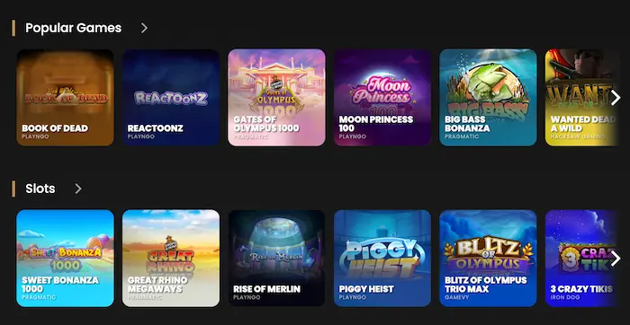 FireVegas Casino games